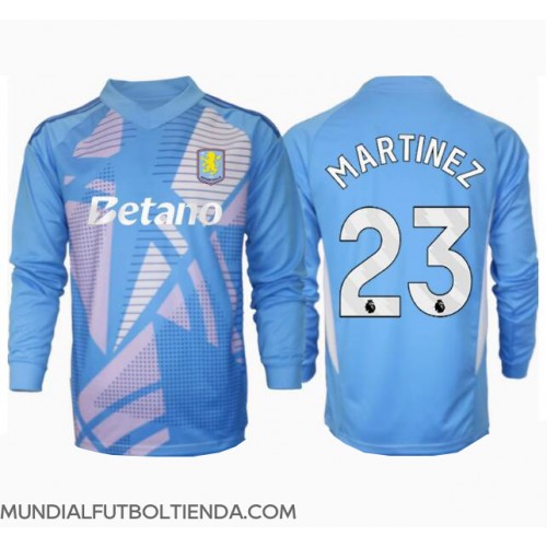 Camiseta Aston Villa Emiliano Martinez #23 Portero Tercera Equipación Replica 2024-25 mangas largas